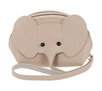 ibasenice Monedero Pequeño de Piel Sintética Diseño de Elefante Gris Monedero de Viaje Compacto Cremallera Cartera Cuadrada para Monedas y Tarjetas Accesorio Ligero para Uso Diario