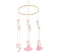 ibasenice Móvil De Estrella y Elefante De Cuentas De Madera Carillón De Viento Para Cuna Adorno Colgante Para Guardería Decoración Colgante Para Dormitorio