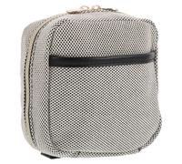 ibasenice Neceser de Viaje Pequeño de Poliéster Resistente 14X14X6 CM con Múltiples Compartimentos y Cremallera Suave para Mujer Organizador Portátil para Maquillaje y Productos de Cuidado