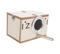 ibasenice Nido de Madera para Cría de Pájaros Caja de Anidación Práctica para Pequeños Pájaros Caja Colgante Blanca para Exterior y Voladeras