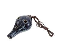 ibasenice Ocarina De 6 Agujeros Animales Juguetes Ocarina Alto De Ceramica Ocarina De Cerámica De 6 Agujeros Collar Medallón Juguetes Musicales Cerámico Porcelana Blanca Niño Pequeña Flauta