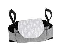 ibasenice Organizador De Cochecito Multifuncional Para Bebés Bolsa De Almacenamiento Colgante Soporte Para Botellas Accesorio Práctico Para Paseos y Color Gris