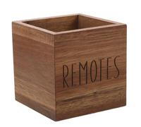 ibasenice Organizador de Control Remoto de Madera Natural de Base Estable | Estilo Nórdico Minimalista Superficie Lisa, Protege Dispositivos de Caídas, Evita Deslizamientos