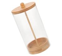 ibasenice Organizador Dispensador de Pajitas de Acrílico con Tapa de Madera para Almacenamiento de Paja Encimera, Diseño Elegante y Fácil Mantenimiento para Restaurantes y Cafeterías