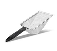 ibasenice Pala de Acero Inoxidable para Sustrato de Arena de Reptiles, Cedazo Filtrante Malla Fina, Herramienta para Limpieza de Residuos y Estiércol en Terrarios, Suministros para Reptiles
