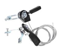 ibasenice Palanca de Cambios de Bicicleta de Aluminio con Cable Ajustable | Control Suave, Cambios Rápidos, para Manillares Planos y Desviadores, Uso en Ciclismo Urbano y Montaña