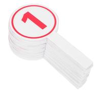 ibasenice Paletas de Puntuación de Mano 10 Piezas, Carteles Numéricos del 1 al 10, Tablero de Puntuación de Espuma Blanco Números Rojos, 9.5x19 Cm, Ligeras y Portátiles para Deportes,