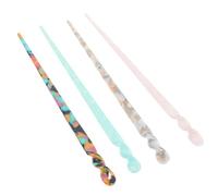 ibasenice Palillos Chinos Vintage Cabello para Mujer 4piezas Acrílico sin Daño para Sujetar Moños en Fiestas y Uso Diario