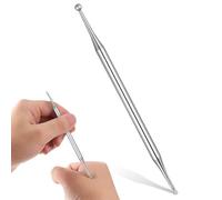 ibasenice Palo de Masaje de Metal Inoxidable Herramienta de Masaje de Presión Manual Punta Delgada para Acupresión Facial Varilla Compacta Portátil para Reflexología y Relajación Corporal