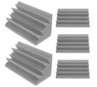 ibasenice Paneles Acústicos De Cuña 12x12x24 Cm 5 Piezas Gris, Absorción Acústica Ignífuga Para Estudio, Room De Grabación y Aislamiento De Sonido, Espuma Poliuretano Transpirable