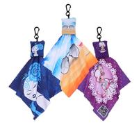 ibasenice Paños de Microfibra para Limpieza de Gafas Llavero, 3 Unidades Diseño Impreso, Suaves para Lentes y Pantallas, Toallitas Reutilizables Antivaho para Viaje y Hogar