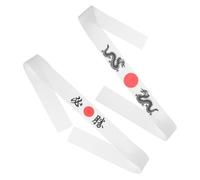 ibasenice Pañuelo Hachimaki Ninja Japonés Bandana Poliester Transpirable Diadema Chef Sushi Disfraz Karate Accesorio Versátil para Cocina y Artes Marciales 2 Piezas