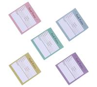 ibasenice Paquete de 5 Mini Notas Adhesivas para Reseñas de Libros, Papel Autoadhesivo Tamaño Pequeño Adecuado para Diarios de Lectura y Seguimiento de Libros