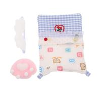 ibasenice para Casa de Muñecas de Incluye Edredón Almohada y Máscara de Ojos Accesorios Realistas para Dormitorio de Muñecas Diseño Único y