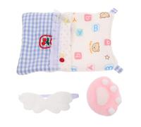 ibasenice para Muñecas Edredón Almohada y Máscara para Ojos Diseño Lindo para Accesorios de Casa de Muñecas