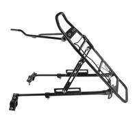 ibasenice Parrilla Bicicleta Trasera de Metal Duradera Soporte Ajustable para Mountain Bike Diseño Hueco para Asiento Trasero Compatible con Bicicletas Infantiles Carretera