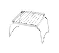 ibasenice Parrilla Portátil de Acero Inoxidable Plegable Mini para Barbacoa al Aire Camping Picnic con Gran Capacidad y Fácil Montaje