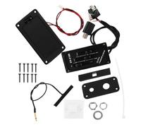 ibasenice Pastilla para Violín Pastilla del Transductor de Violín Metal y Plástico Negro Ligera Reduce Interferencias Externas Caja de Batería y Cable Blindado Piezoeléctrico Escenario
