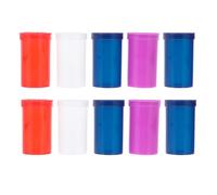 ibasenice Pastillero Miniatura plástico, 10 Botellas pequeñas con Tapa abatible, a Prueba de Agua y Fugas, diseño Compacto para Colgar en llaveros o Chaquetas, Apto para Color Aleatorio