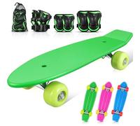 ibasenice Patineta Completa para Niños y Adultos Diseño Elegante Resistente Multifuncional Incluye Casco y Protecciones para Principiantes y Adolescentes Interiores y Exteriores