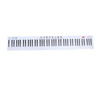ibasenice Pegatina de Teclado de Piano PVC Rojo Diseño 1:1 para Práctica, Impresión Clara y Enrollable, Adecuado para Principiantes y Enseñanza Musical