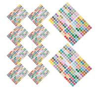 ibasenice Pegatinas Autoadhesivas Redondas Adhesivas Reutilizables 10 Unidades Diseño de Puntos de Colores para Botellas de Aceite Esencial para Embalaje