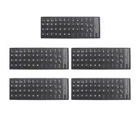 ibasenice Pegatinas para Teclado Español sin Residuo de Pegamento en PVC de 5 Hojas Funda Protectora Actualización Fácil de Teclado Adecuado para Oficina y Escuela