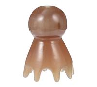 ibasenice Peine de Cuerno de Yak Natural Dientes Anchos, Masajeador Capilar Antiestático para Cuero Cabelludo, Herramienta de Cuidado del Cabello Portátil Diseño Creativo de Tentáculos