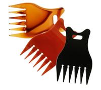 ibasenice Peine de Masaje Curvo para Hombre 3 Piezas en Ámbar, Negro y Marrón, Accesorio Profesional para Peluquería Diseño Portátil para Uso Doméstico y Peinado Laca