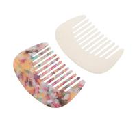 ibasenice Peine Portátil de Ácido Acético para Cabello, Mini Peine de Dientes Anchos 2piezas, Elegante Estilo Francés, Compacto y Práctico para Viajes y Uso Diario