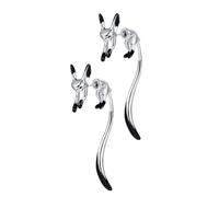 ibasenice Pendientes de Botón de Aleación Esmalte de Zorrito Pequeños y Seguros para Piel Sensible Joyería Femenina Adecuado para Uso Diario y Ocasiones Casuales