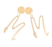 ibasenice Pendientes de Letra de Metal Chapados para Mujer Pendientes Exagerados Ligeros con Pin Aretes Minimalistas Versátiles y Antialérgicos para Uso Prolongado