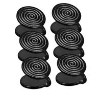 ibasenice Pendientes Novedosos De Clip Para Mujer Forma Circular, Acero Inoxidable Hipoalergénico, Sin Perforación, Diseño Creativo, Uso Cómodo Diario, Pack 3 Pares Negros
