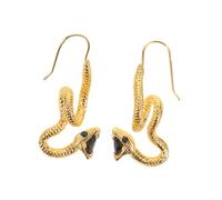 ibasenice Pendientes Serpiente Dorada Punk con Ojo Verde Aretes Colgantes Vintage para Halloween Joyería Zodiacal Ligera y Cómoda para Mujer