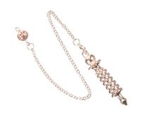 ibasenice Péndulo Colgante Metálico Espiral para Adivinación con Cadena Decoración Delicada y Joyería Colgante de Metal para Meditación y Sanación Regalo para Amantes Decoración