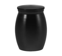 ibasenice Pequeñas urnas para de aleación de Aluminio con Grabado, urna pequeña Negra 4x3x3 cm para y en Ceremonias conmemorativas