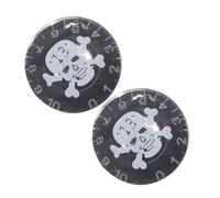 ibasenice Perillas De Volumen Para Guitarra Eléctrica 2 Unids Decorativas Calavera Fácil De Usar