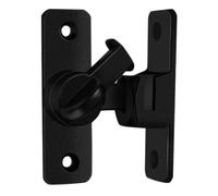 ibasenice Pestillo de Puerta de Aleación de Aluminio, Cerrojo de Puerta Corredera sin Taladro, Negro, 90°/180°, para Cobertizos y Armarios, Moderno