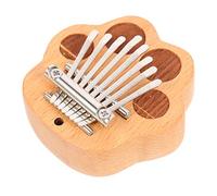 ibasenice Piano de Dedo Pentagrama Mini Kalimba de Madera de Tonos Piano de Pulgar Portátil Instrumento Musical para Principiantes Decoración Hogar