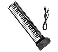 ibasenice Piano Digital Portátil de Teclas Enrollable Piano Electrónico Plegable Volumen para Principiantes y Practicar Casa