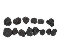 ibasenice Piedras Volcánicas Naturales para Pecera, Rocas Volcánicas Negras Porosas, 400 G, Decoraciones para Acuarios y Macetas, Aptas para Entornos de Agua Dulce y Salada