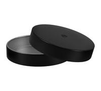 ibasenice Piezas Esfera del Movimiento del Reloj para Decoración del Hogar y Creatividad DIY 2 Piezas Placa de Dial en Blanco, Metal Negro, Montaje DIY, Esfera Grande