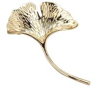 ibasenice Pin Accesorio Delicado y Creativo para Mujer de Aleación Dorada de Hoja de Ginkgo Fácil de Poner y Quitar para Ropa y Mochilas