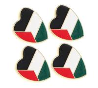 ibasenice Pin Bandera De Palestina Broche De Aleación Dorada 4 Piezas Pinza Para Chal Bufanda y Cárdigan Accesorios Para Fiestas y Eventos Palestinos