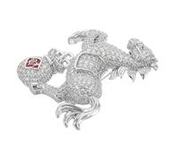 ibasenice Pin de Broche de Caballo con Diseño de Zodiaco y Bolsa de Dinero Broche de Rhinestones para Ropa Accesorio Simbólico de Buena Suerte para Mujeres y Niñas Año del Caballo Decoración