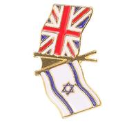 ibasenice Pin De Solapa Metálico Bandera Nacional Reino Unido e Israel, Broche De Aleación Resistente, Decoración Ligera Para Ropa y Accesorios, Accesorios Patrióticos Para Mujer y Uso Diario