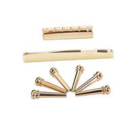 ibasenice Pines Puente De Latón Para Guitarra Acústica Accesorios De Repuesto Duraderos y Ligeros Para Puente Cejuela y Silla Compatibles Mayoría De Guitarras Acústicas