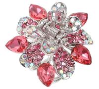 ibasenice Pinza Pelo Decorativa de Metal Purpurina Rosa, Pequeña y Cómoda, Diseño Delicado para Mujeres en Fiestas y Cumpleaños