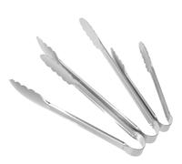 ibasenice Pinzas de Cocina de Acero Inoxidable para Buffet y Asar, 3 Piezas Agarre Cómodo Rebabas, Ideales para Servir Alimentos en Casa