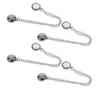 ibasenice Pinzas Magnéticas para Ropa 4 Piezas Color Negro con Botón Magnético Fuerte para Ajustar Dobladillos, Evitar Arrastre y Modificar Pantalones sin Coser, Accesorios